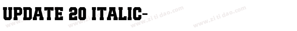 Update 20 Italic字体转换